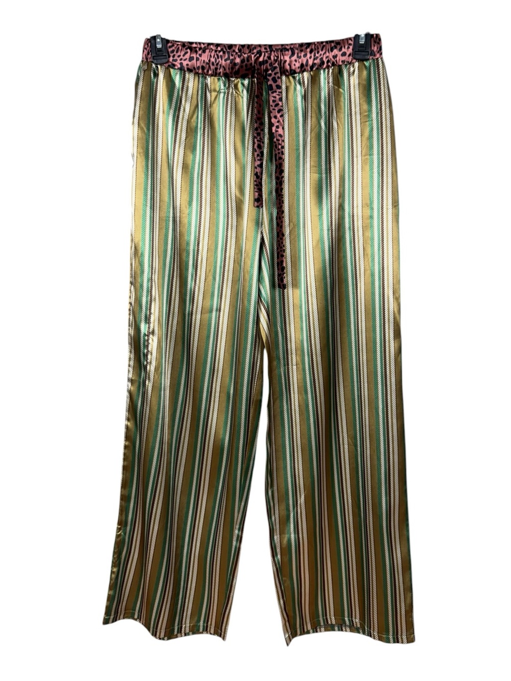 Womens Wide Leg Satin Pants Size XL Bohemian Festival Coachella Retro Mod Hippie